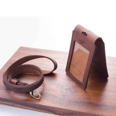 Mivaso ID CARD HOLDER LIPAT CUSTOM | NAMETAG KULIT ASLI SELIP SAKU