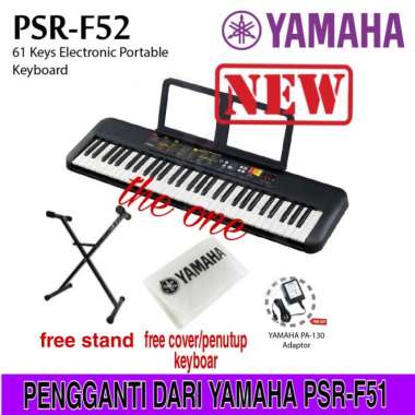 Promo Terbatas !!!!! Keyboard Yamaha Psr F51 / Psrf51 / Psr F 51 Original + Stand + Tas Multicolor