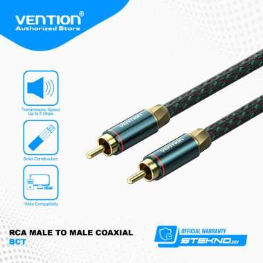 Vention Kabel Digital Audio Coaxial Jack RCA Male to Male AV SPDIF, Ukuran 10 Meter BCT