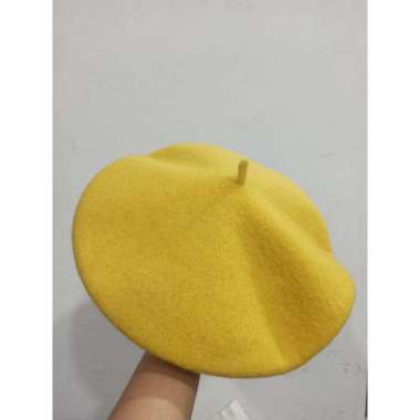 GST Topi baret winter wanita topi korea kwalitas premium T001 kuning