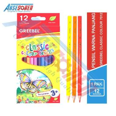Aksesoren Pensil Warna Classic Greebel 12/24/36 Color / Pencil Coloring / Colour Pencils Cerah 12 Wa