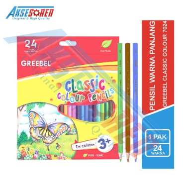 Aksesoren Pensil Warna Classic Greebel 12/24/36 Color / Pencil Coloring / Colour Pencils Cerah 24 Wa