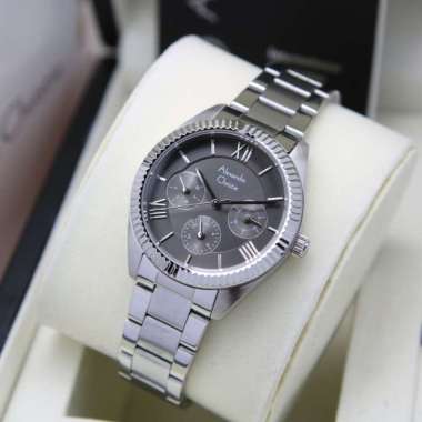 JAM TANGAN WANITA ALEXANDRE CHRISTIE ORIGINAL AC 2A44 BF SILVER BLACK