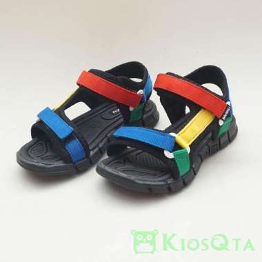 sepatu sandal anak hitam sahiku strap 4 warna no homyped carvil GA203 24