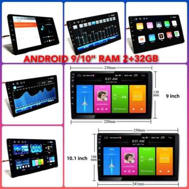 Terbaik Headunit Android 9 / 10 Inch Ram 2+32Gb PCX9+VC