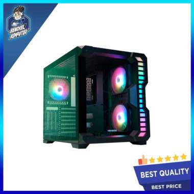 CASING PC T80 RUBIX BLACK 3 FAN RGB NYK NEMESIS