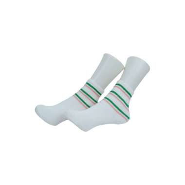 ONE-P590 Kaos Kaki Panjang Wanita Motif Garis Hijau Korean Style / Kaus Kaki Wanita Kekinian / Kaos