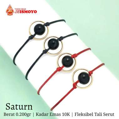 Gelang Emas Tali Saturn J5 Ismoyo TALI HITAM