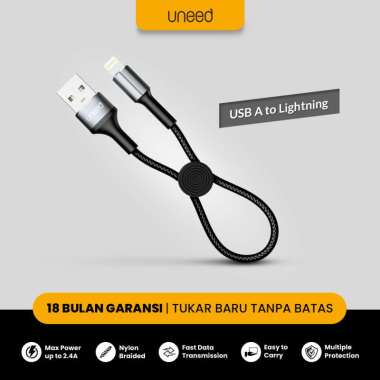 UNEED Kabel Data Quick Charge Type C Lightning Micro USB 20CM - UCB60 Lightning