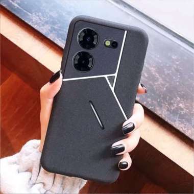 Premium Sandstone Soft Case Tecno Pova 5 Pro Black