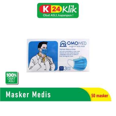 Omomed Masker Earloop 1 Kotak (Isi 50 Masker)