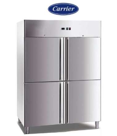 CARRIER PCLQ-1200-4D SS Upright Chiller Kulkas Dapur Komersial Stainless Steel 4 Pintu - Kabinet Unt