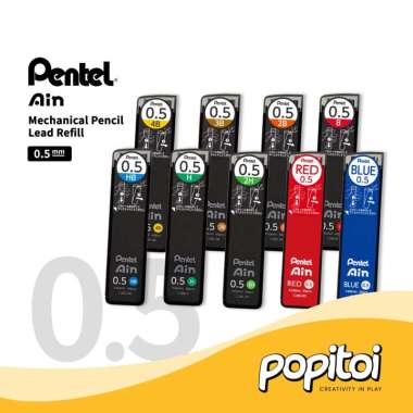 Pentel Ain Mechanical Pencil Lead Refill (NEW) 0.5 mm Isi Ulang Pensil Mekanik Lead H