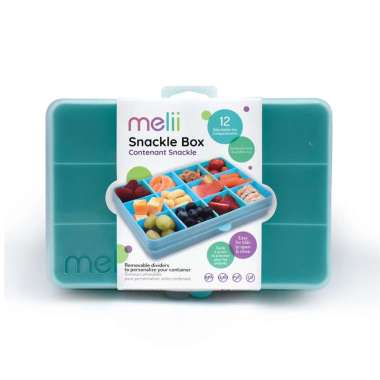 [BEST SELLER] Melii Baby Snackle Box Blue - Kotak snack 12 skat