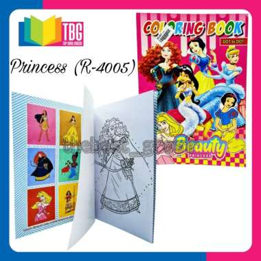 BUKU MEWARNAI DOT TO DOT INTERFANCY / BUKU EDUKASI ANAK / BUKU BERGAMBAR / COLORING BOOK PRINCESS R-