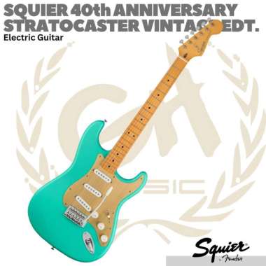 Squier 40th Anniversary Stratocaster Vintage Edition Electric Guitar S.SEAFOAM GREEN