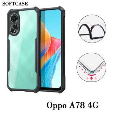 Promo Case Transparan Oppo A78 4G Terbaru Softcase Clear Back Cover Oppo A78 4G Hitam