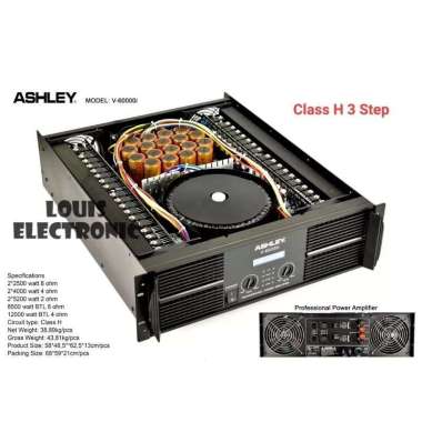 Power Amplifier ASHLEY V-60000i V60000i V 60000i 2 Channel Class H ORIGINAL