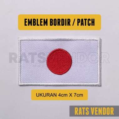 Ratsvendor Emblem Bordir / Patch Bendera Negara Jepang