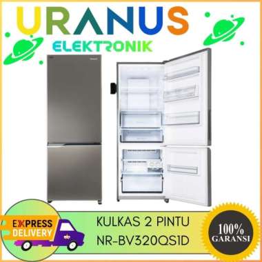 Panasonic NR-BV320QS1D Kulkas Freezer Bawah Bottom Freezer Bv320
