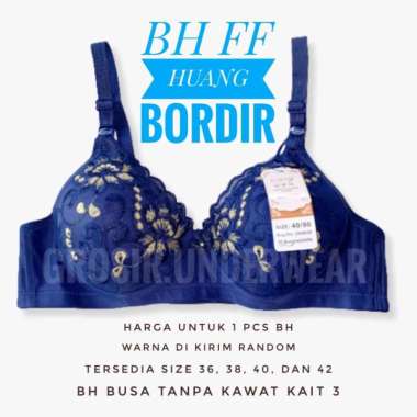 BH BUSA FF HUANG BORDIR - BH TANPA KAWAT KAIT 3 - BRA BUSA TEBAL WARNA RANDOM 42