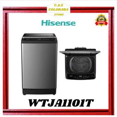 HISENSE WTJA1101T MESIN CUCI TOP LOADING 10,5 KG MESIN CUCI 1 TABUNG
