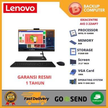 LENOVO IDEACENTRE AIO 3 22IAP7 F0GG004DID i5-12450H 8GB RAM