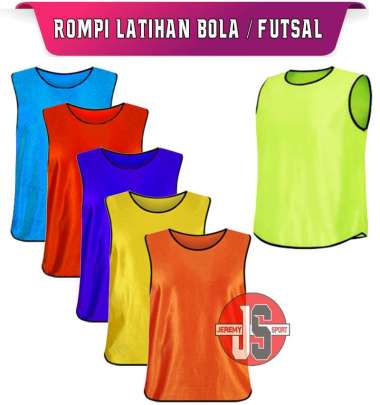 Rompi Bola - Rompi Futsal Polos - Rompi Latihan Bola / Futsal Dewasa dan Anak XL orange