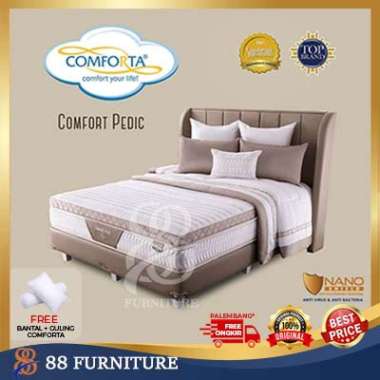 Springbed Comforta COMFORT PEDIC Kasur Spring Bed Set Lokal Full Set Divan Dipan Lokal 160x200