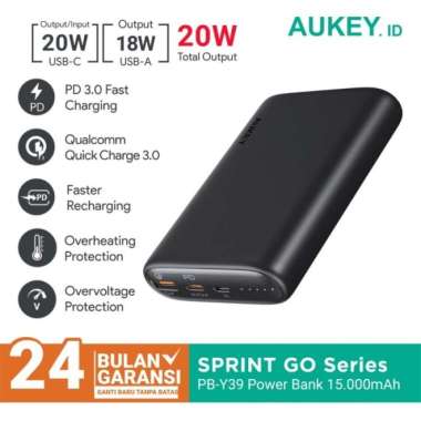 Aukey Powerbank PB-Y39 Sprint Go Mini 15000mAH PD