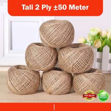 Tali Rami /Goni ukuran 2 PLY Panjang ±50 Meter | Tali Goni Gulungan | Tali Rami Roll Murah