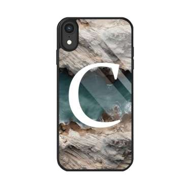 Custom Case Aesthetic Beach Inisial Nama Theme glasscase cliff