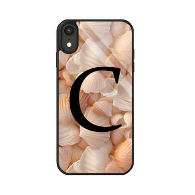 Custom Case Aesthetic Beach Inisial Nama Theme glasscase shell