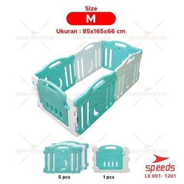 Siya ✨Free Bubblewrap Pagar Anak Bayi Speeds Lx 001-1201 Pagar Set Playground Pagar Mainan Anak Play