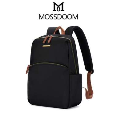 MOSSDOOM Tas Ransel Wanita Ransel Siswa Tas Ransel Multifungsi Hitam