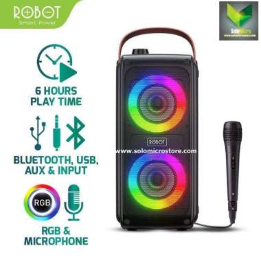 Robot RB490 BOOMBOX Portable Bluetooth Karaoke Bluetooth Speaker + Mic
