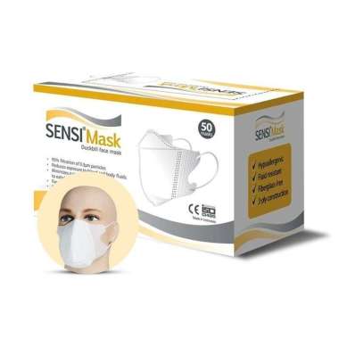 Duckbill Sensi Masker/ Masker Sensi Duckbill White 3 Ply Box Isi 50pcs
