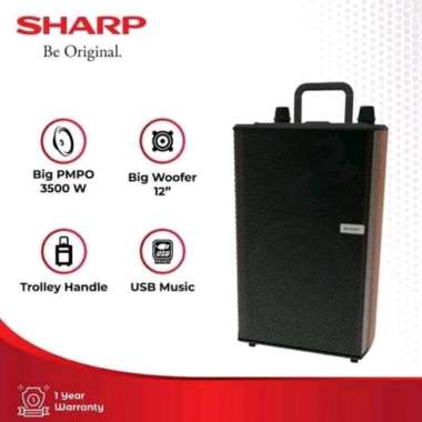 SPEAKER SHARP CBOX 12 CBL - SPEAKER PORTABLE SHARP 12 INCH - SHARP SPEAKER BLUETOOTH 12 INCH - SPEAK