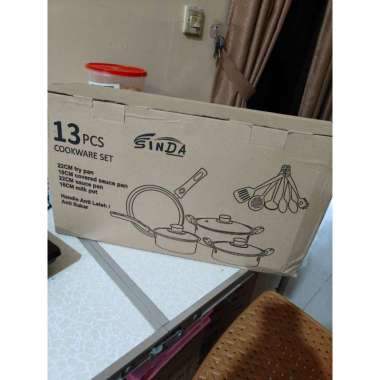 ZS PANCI SET 13PCS MARBEl/ cookware 13pc PINK UNGU