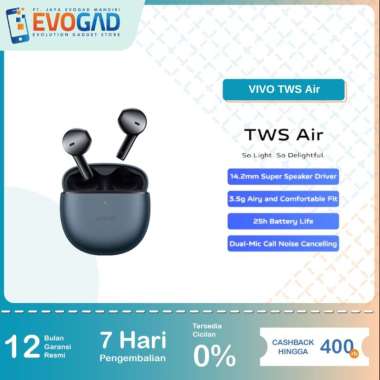 VIVO TWS Air 2 - 14.2mm Super Speaker Driver, 25H Battery Life TWS Air 1
