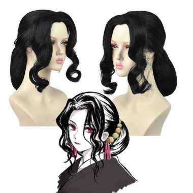 Verish LOL-85 wig muzan kibutsuji female kimetsu no yaiba demon slayer rambut wig cosplay karakter a