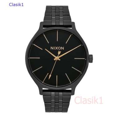 Original 100%!! JAM TANGAN NIXON A1249001 CLIQUE ALL BLACK ORIGINAL