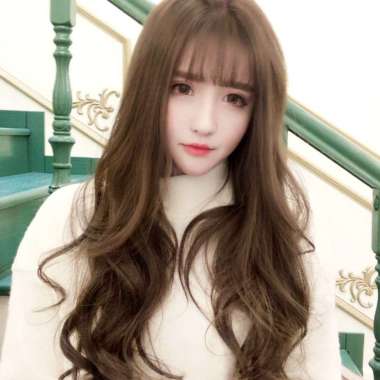 Verish WDA-12 standar wig daily lolita rambut wig panjang wavy curly gelombang poni SILVER