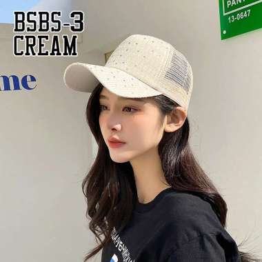 VERISH Topi Baseball Pria Wanita Distro Polos Manik Trucker Hat Gaya Korea Fashion Style Casual Impo