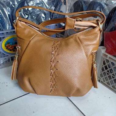 VERISH TAS KULIT WANITA TERLARIS MODEL ANYAM TAS KULIT GARUT KULIT SAPI ASLI TAS PAPIRUT L Moca