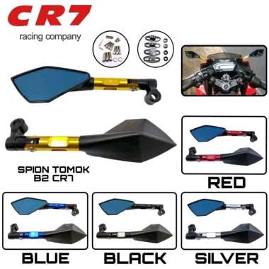 Spion Tomok Universal Full CNC V2 V5 // Spion Motor Kaca Kecil Besar V2 Biru