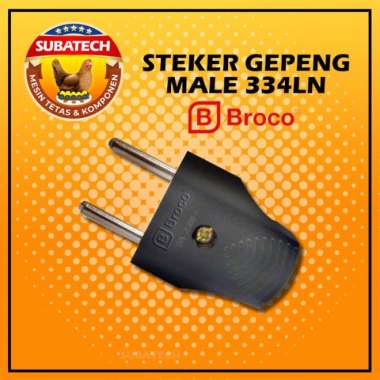 Steker Stop Kontak Listrik Gepeng merk Broco