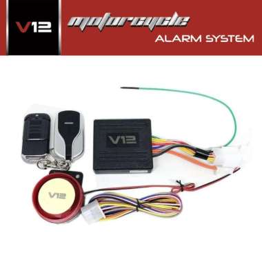 Alarm System Motor V12 By VINYX Remote Stater Jarak Jauh Universal - Alarm V12 Alarm V12