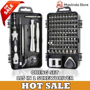 OBENG SET SCREWDRIVER REPARASI SERVIS LAPTOP JAM HP MAGNETIC 115 IN 1