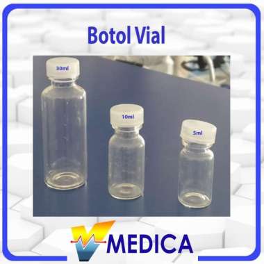 Botol Vial Kaca 5ml,10ml,30ml 10ml